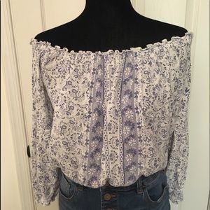 Hollister Flowy Off the Shoulder Top